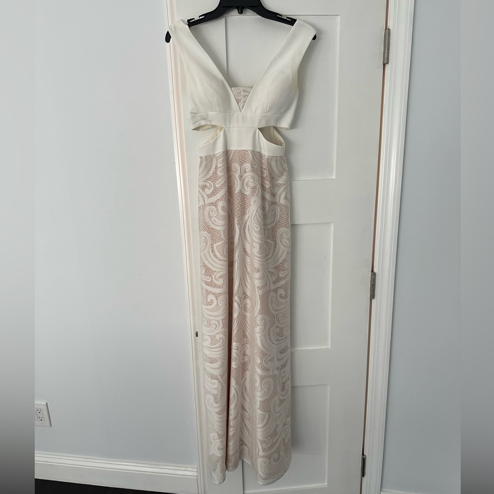 BCBG maxazria lace cutout dress
